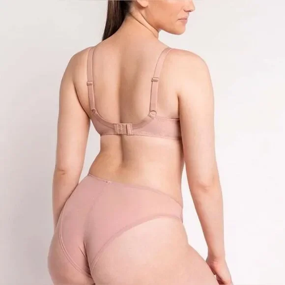NEW Curvy Kate Eye Spy Balcony Bra 38F NWT Blush Pink Nude Sheer Large Bust - Picture 10 of 10